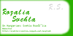 rozalia svehla business card